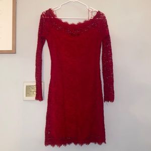 Red Lace Holiday Dress